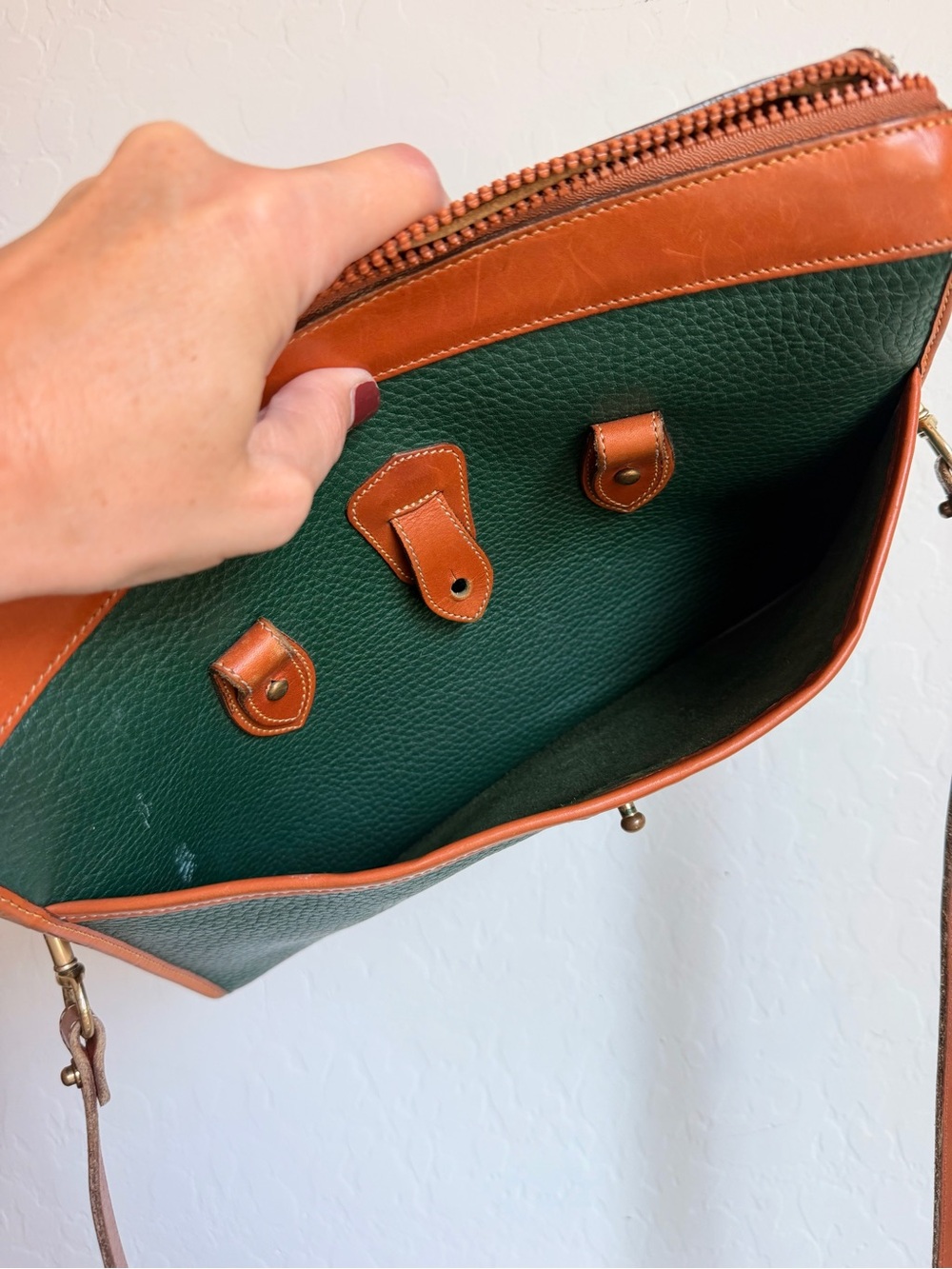 Vintage Dooney & Bourke AWL Satchel Crossbody Bag - Picture 4 of 14